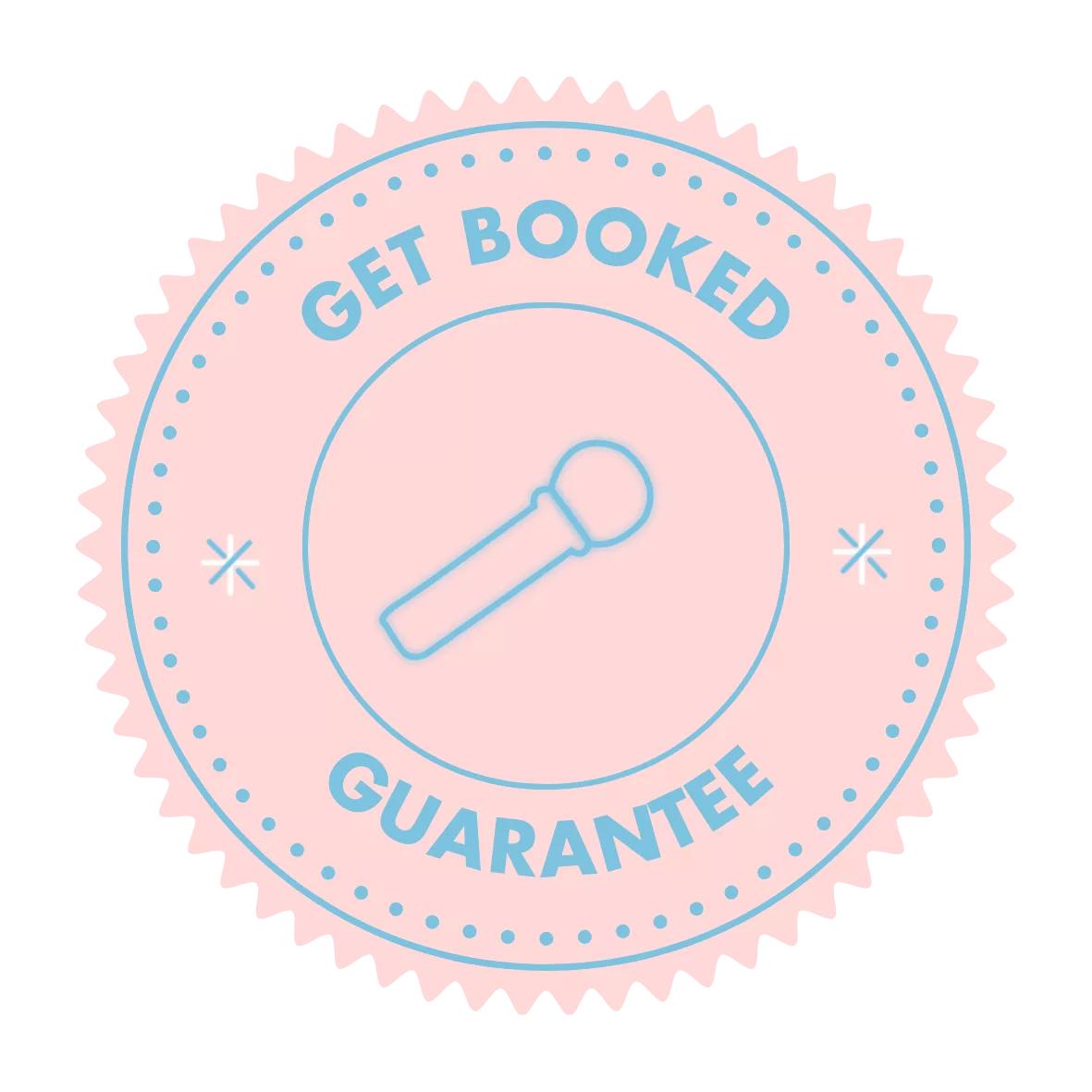 Pink Rounded Guarantee Made With Love Heart Circle Sticker
